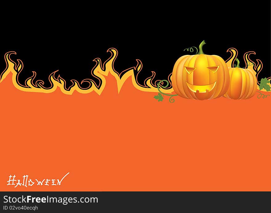 Vector postcard elements for Halloween. Vector postcard elements for Halloween