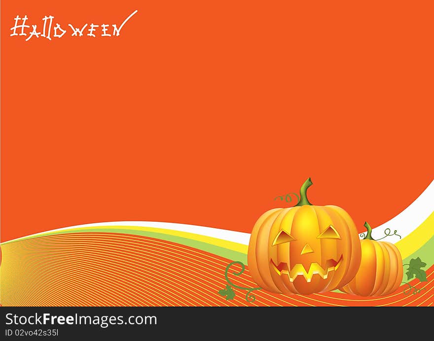 Vector postcard elements for Halloween. Vector postcard elements for Halloween