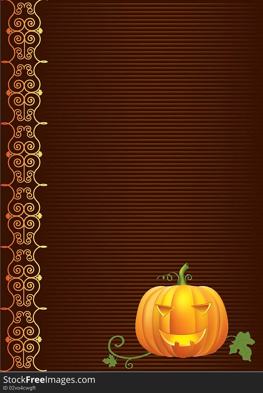 Vector postcard elements for Halloween. Vector postcard elements for Halloween