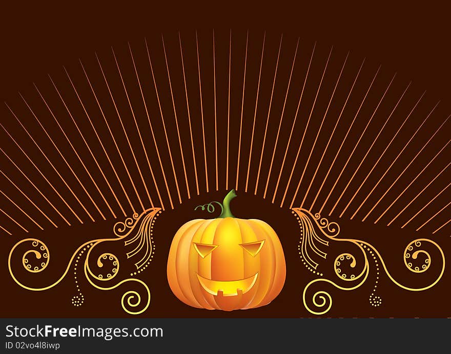 Vector postcard elements for Halloween. Vector postcard elements for Halloween