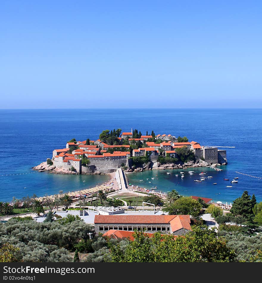 Sveti Stefan island in Montenegro.