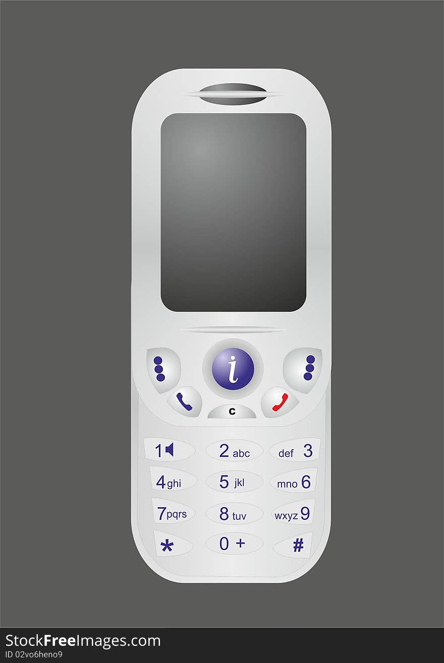 Silver mobile phone