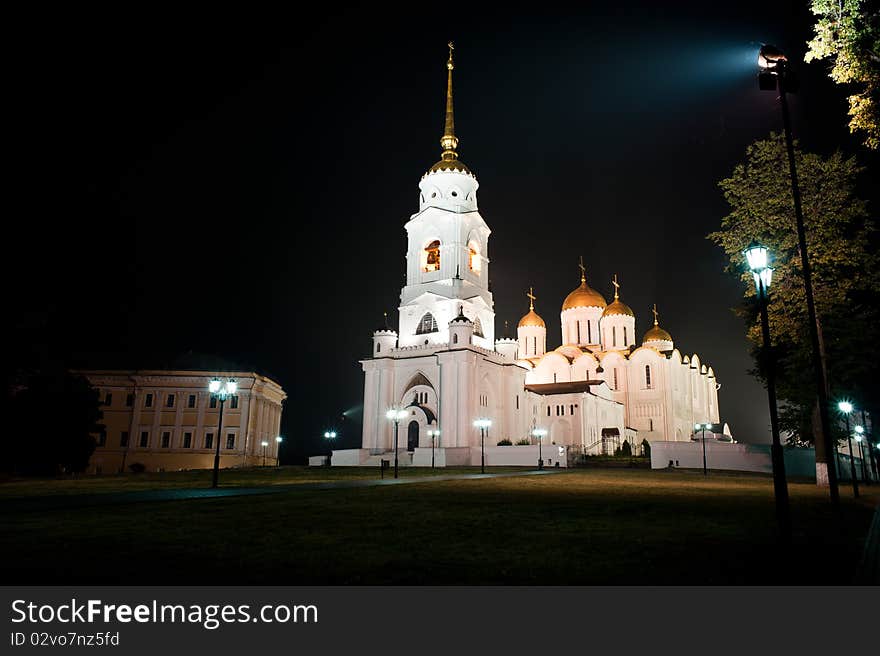 Assumption Cathedral in Vladimir at the night