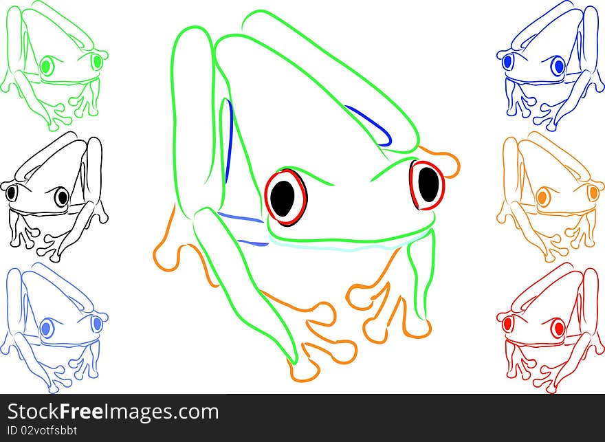 Fun Colored Frogs