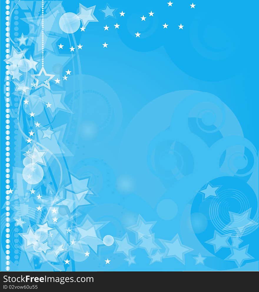 Fancy blue background with stars