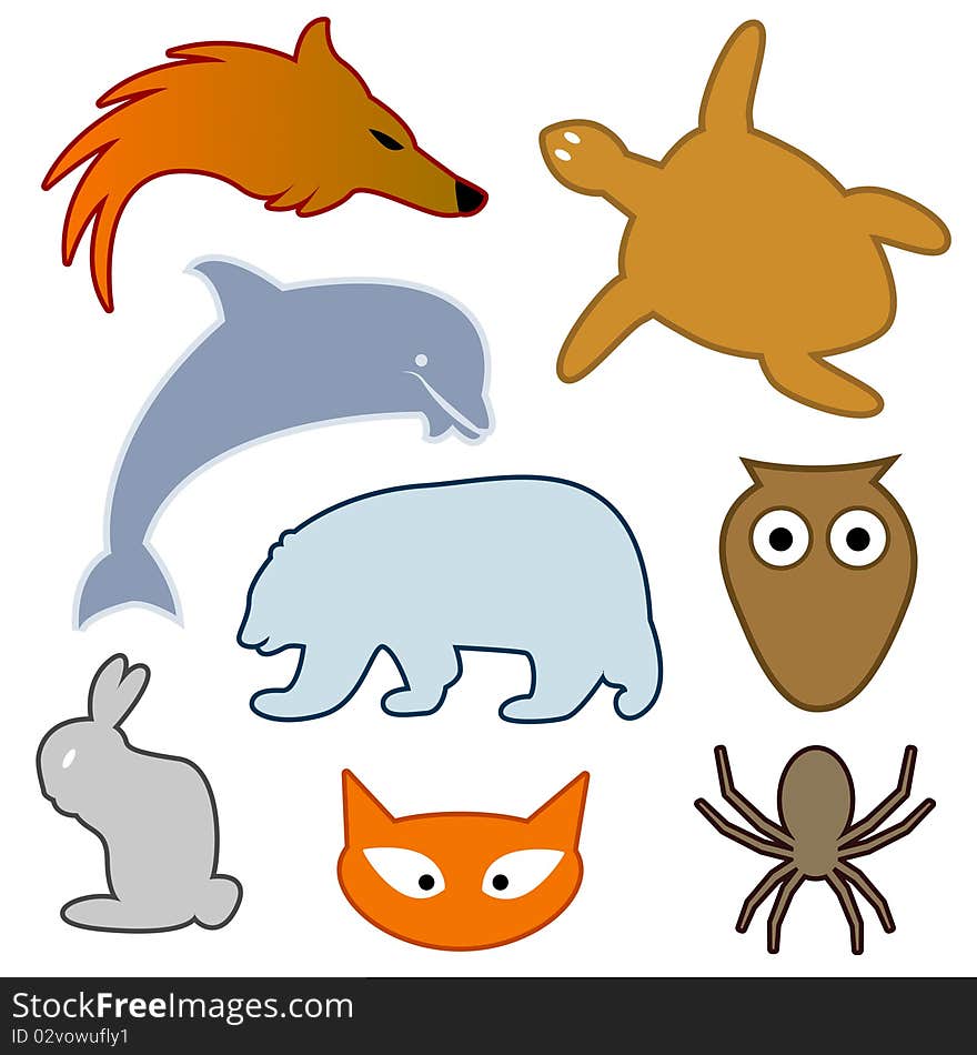 Animal silhouettes