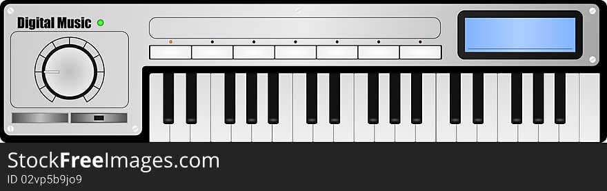 A synthesizer for composition of digital music. A synthesizer for composition of digital music.