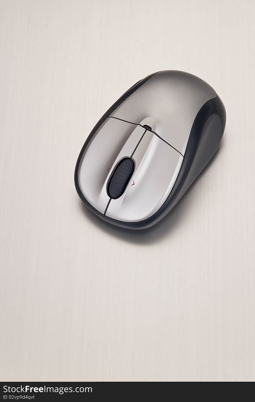 Wireless Technology Computer Mouse on Brushed Aluminum