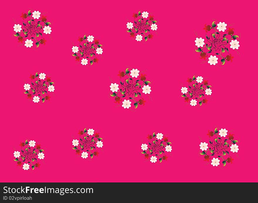 Flower on a pink background