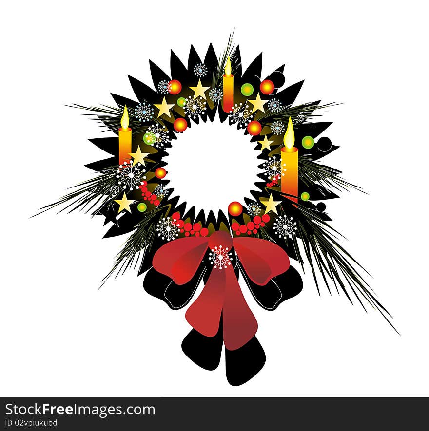 Christmas decoration on a white background