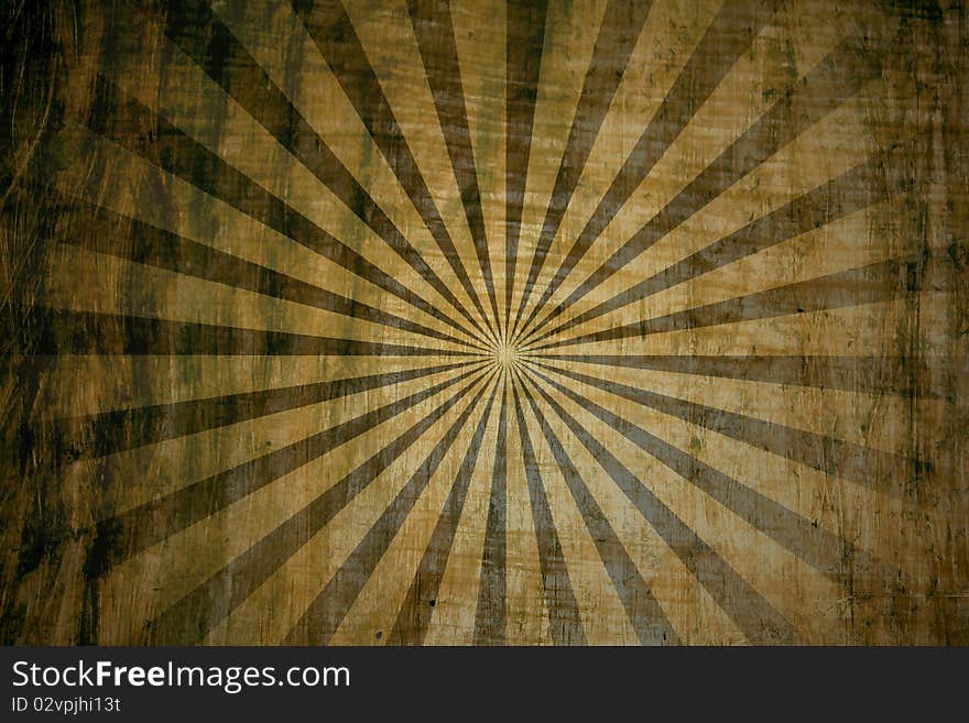 Old paper rays background.