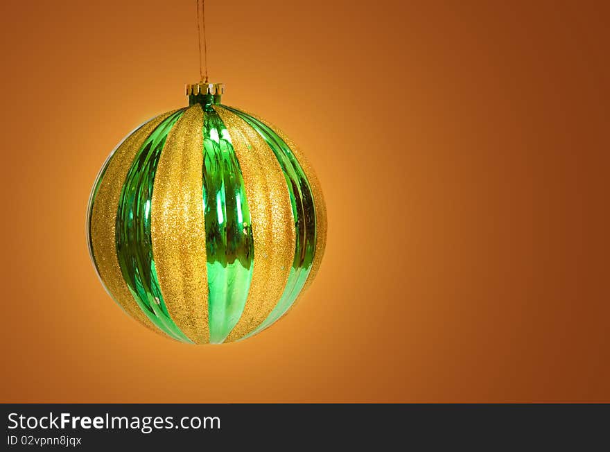 Gold and green large Christmas Ornament