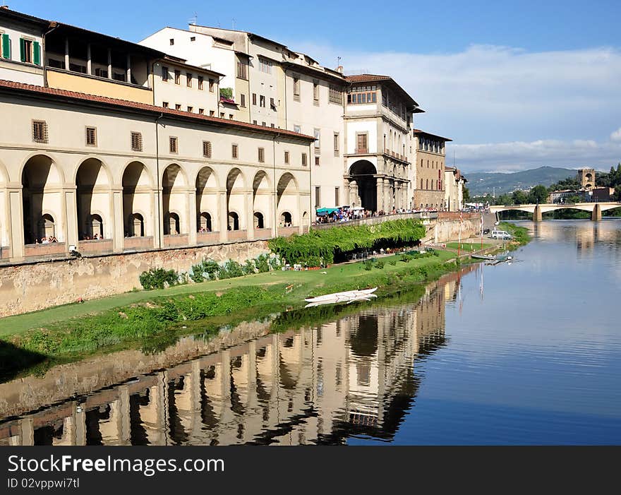 Arno river reflections, Florence