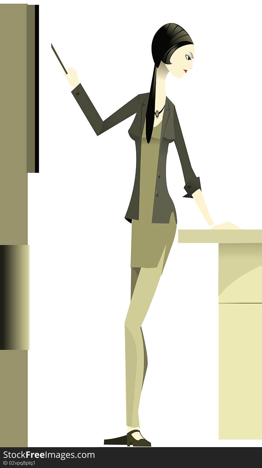 Businesswoman giving presentation in a conference room. Businesswoman giving presentation in a conference room