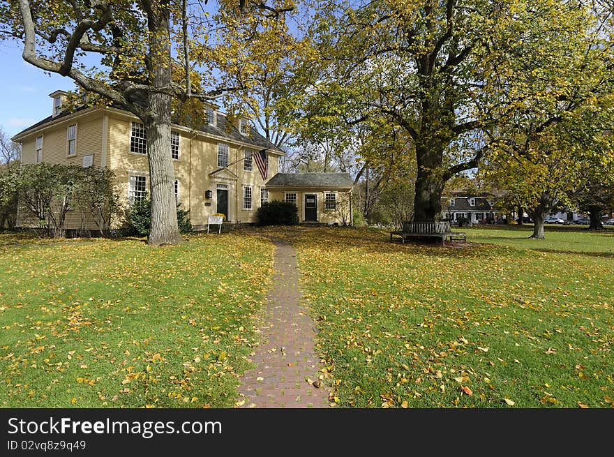 Colonial House In Massachusetts