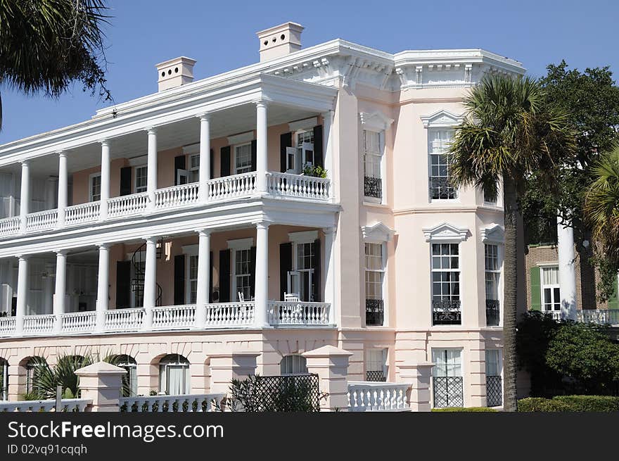 An old traditional mansion in Charleston, South Carolina. An old traditional mansion in Charleston, South Carolina