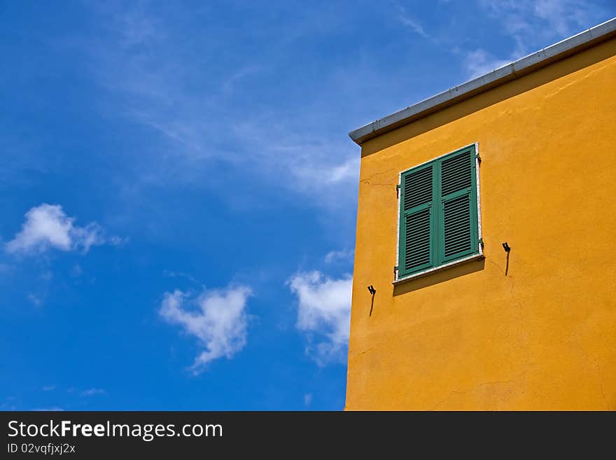 A bright and colorful house in Italy. A bright and colorful house in Italy.