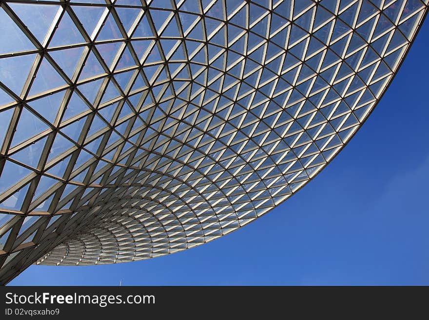 Modern architecture with blue sky