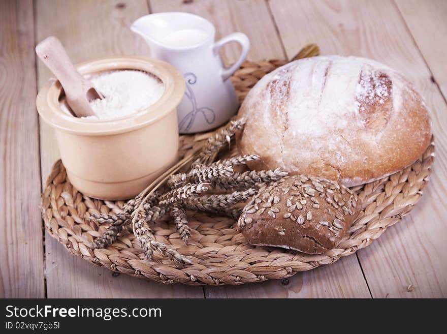 Perfect breakfast on wooden table. Perfect breakfast on wooden table