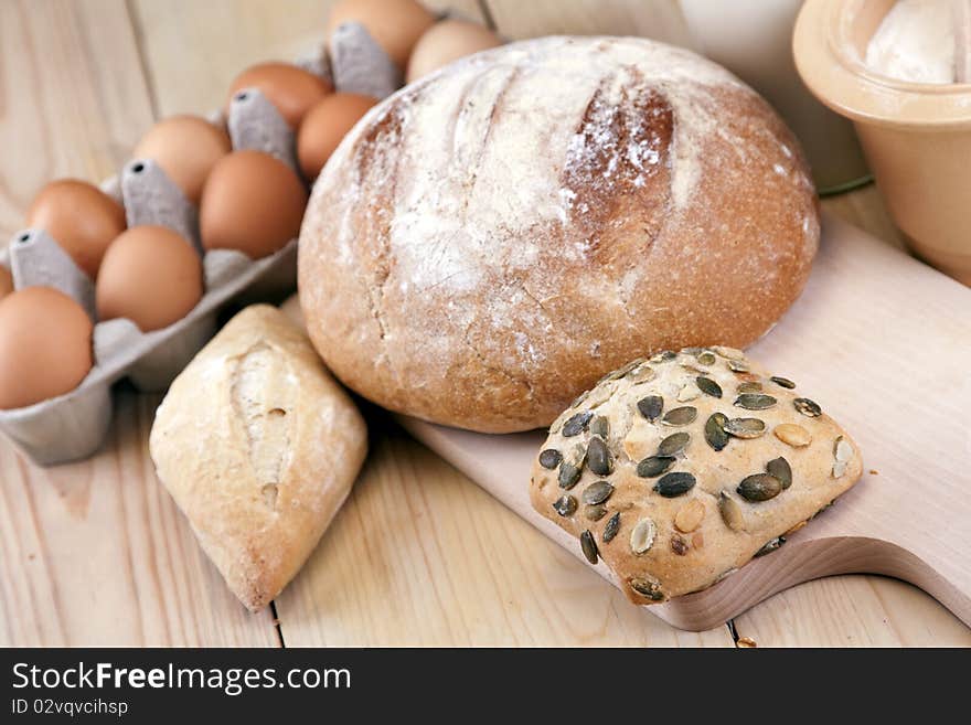 Perfect breakfast on wooden table. Perfect breakfast on wooden table