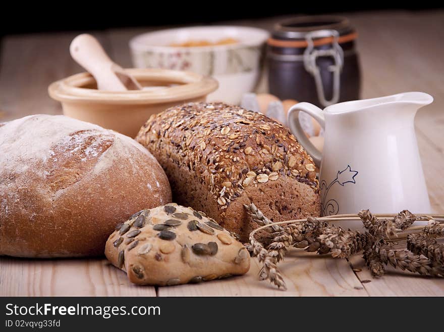 Perfect breakfast on wooden table. Perfect breakfast on wooden table