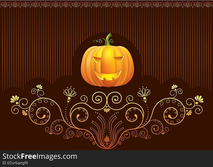 Vector postcard elements for Halloween. Vector postcard elements for Halloween