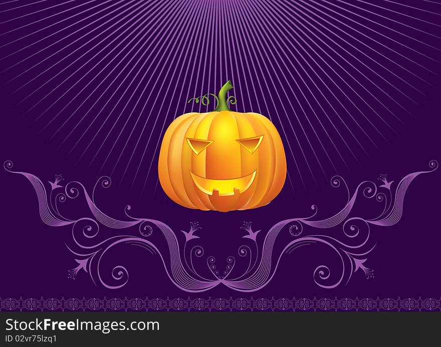 Vector postcard elements for Halloween. Vector postcard elements for Halloween