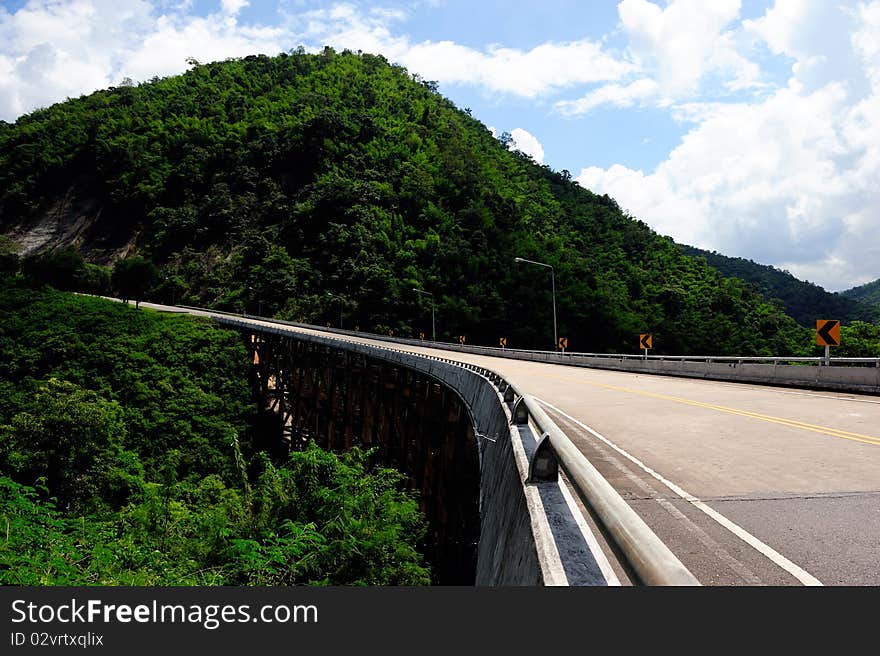 The road bridge in Thailand