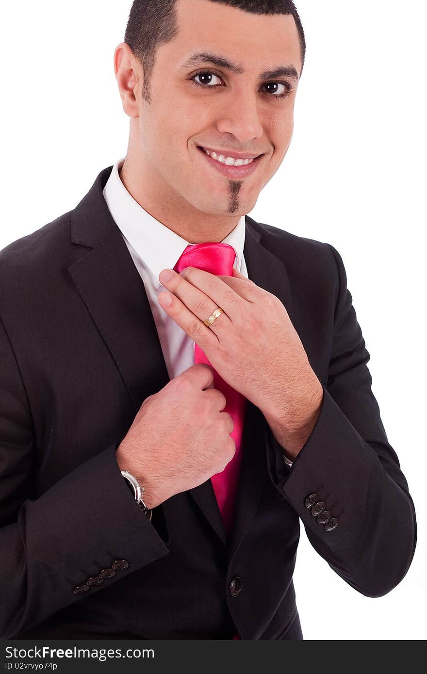 Business man on a isolated white background