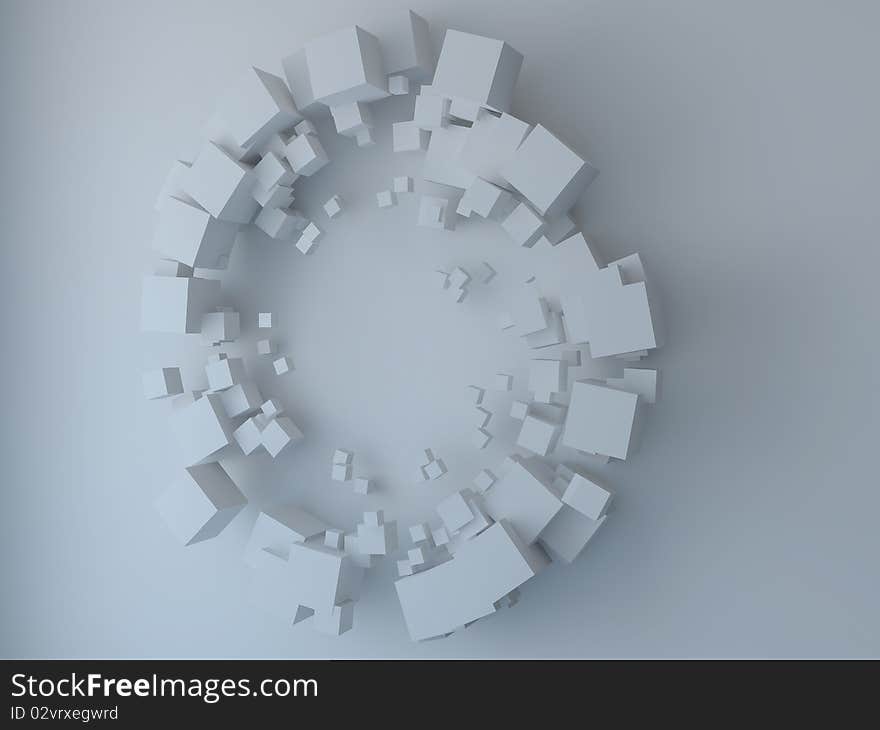 Cubes (abstract) white