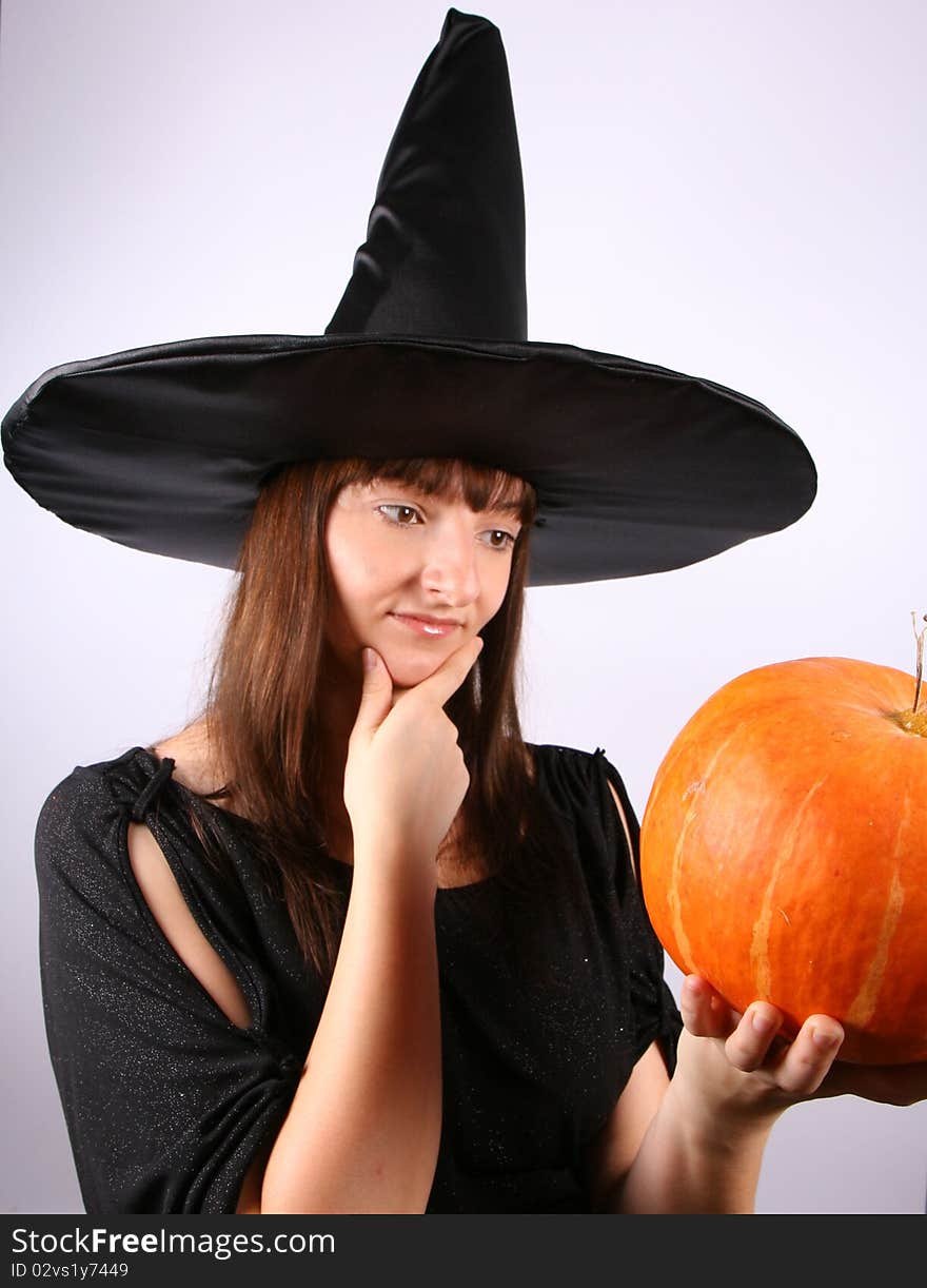 Witch With A Pumpkin