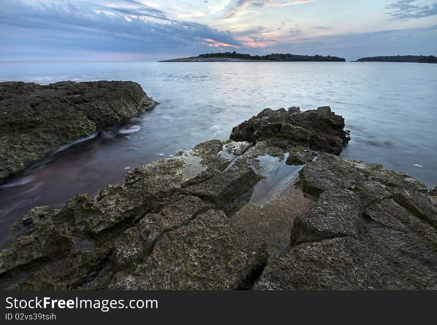 Beatiful sunset on the rocks. Beatiful sunset on the rocks