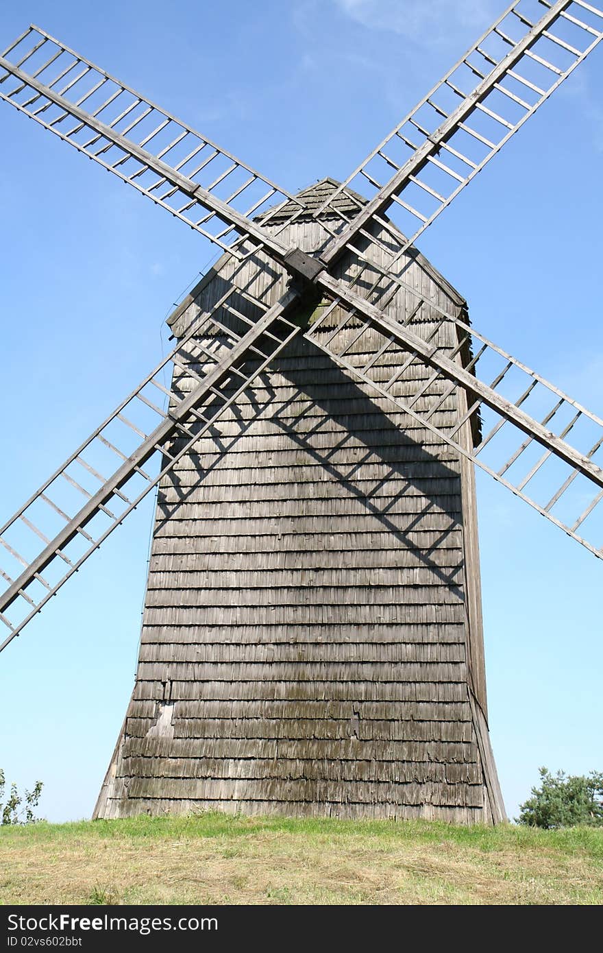 Antique trestle type Windmill from the 19th century