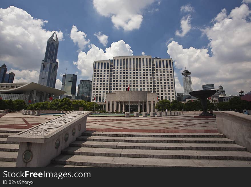 Shanghai Municipal Government Building, located in downtown Shanghai, Shanghai People's Square, Shanghai's landmark building.