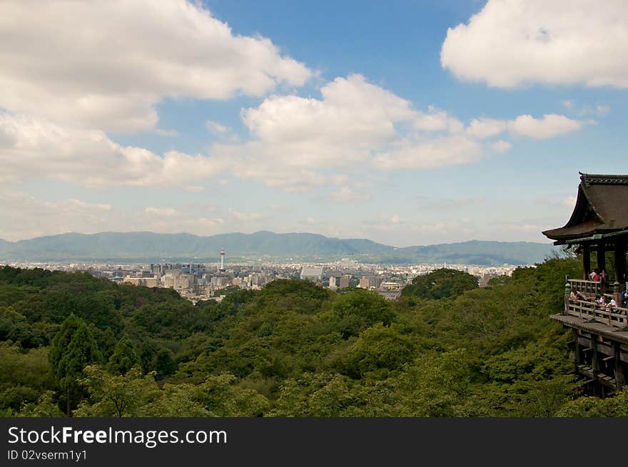 Panoramic view of Kyoto