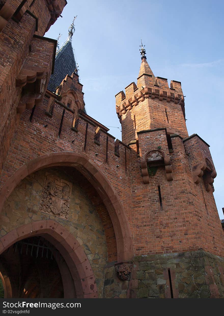 Towers Forming Part Of The Wall Around The Castle