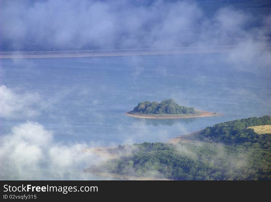 Tropical island at ocean