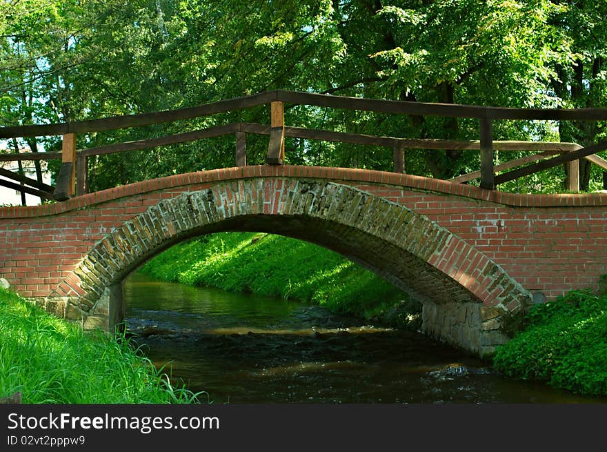 Nice small bridge through park