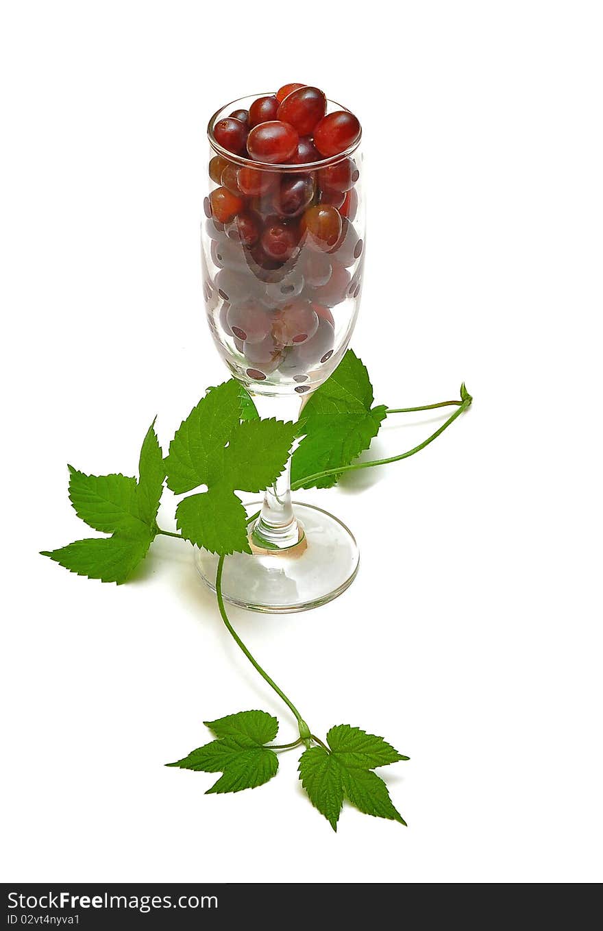 Red Grapes And Glass