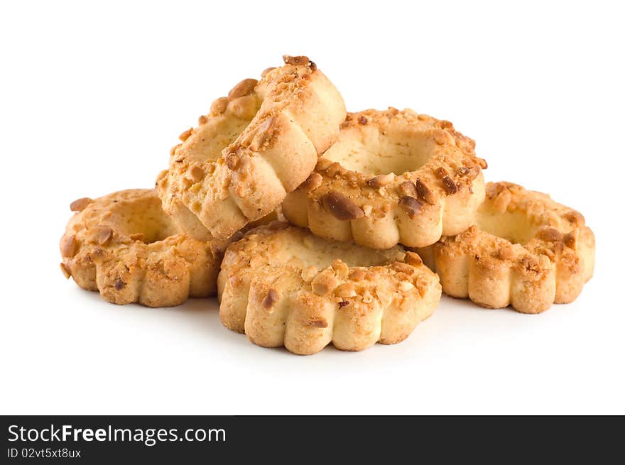 Sweet cookies isolated on a white background