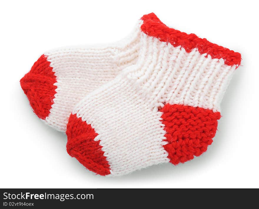 Pair knitted a socks