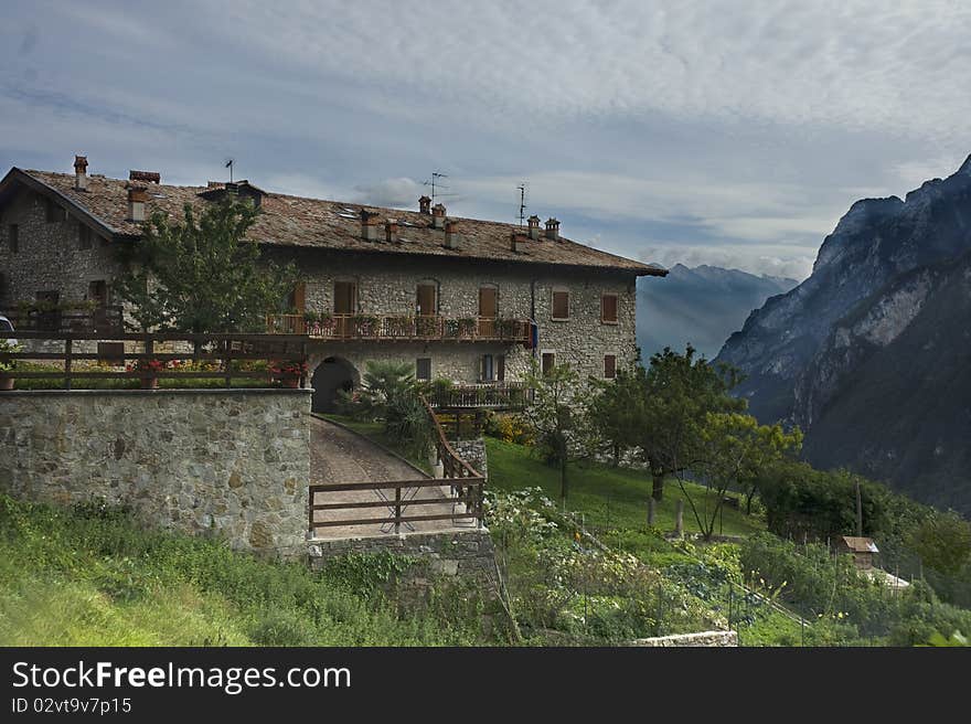 Small village house in the Italian Alps