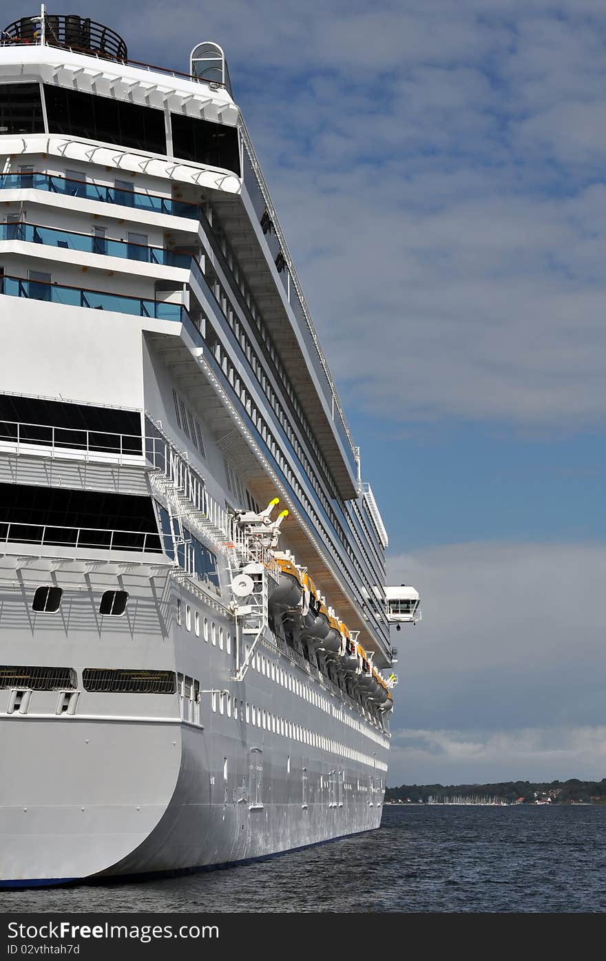 Side view of a cruise ship