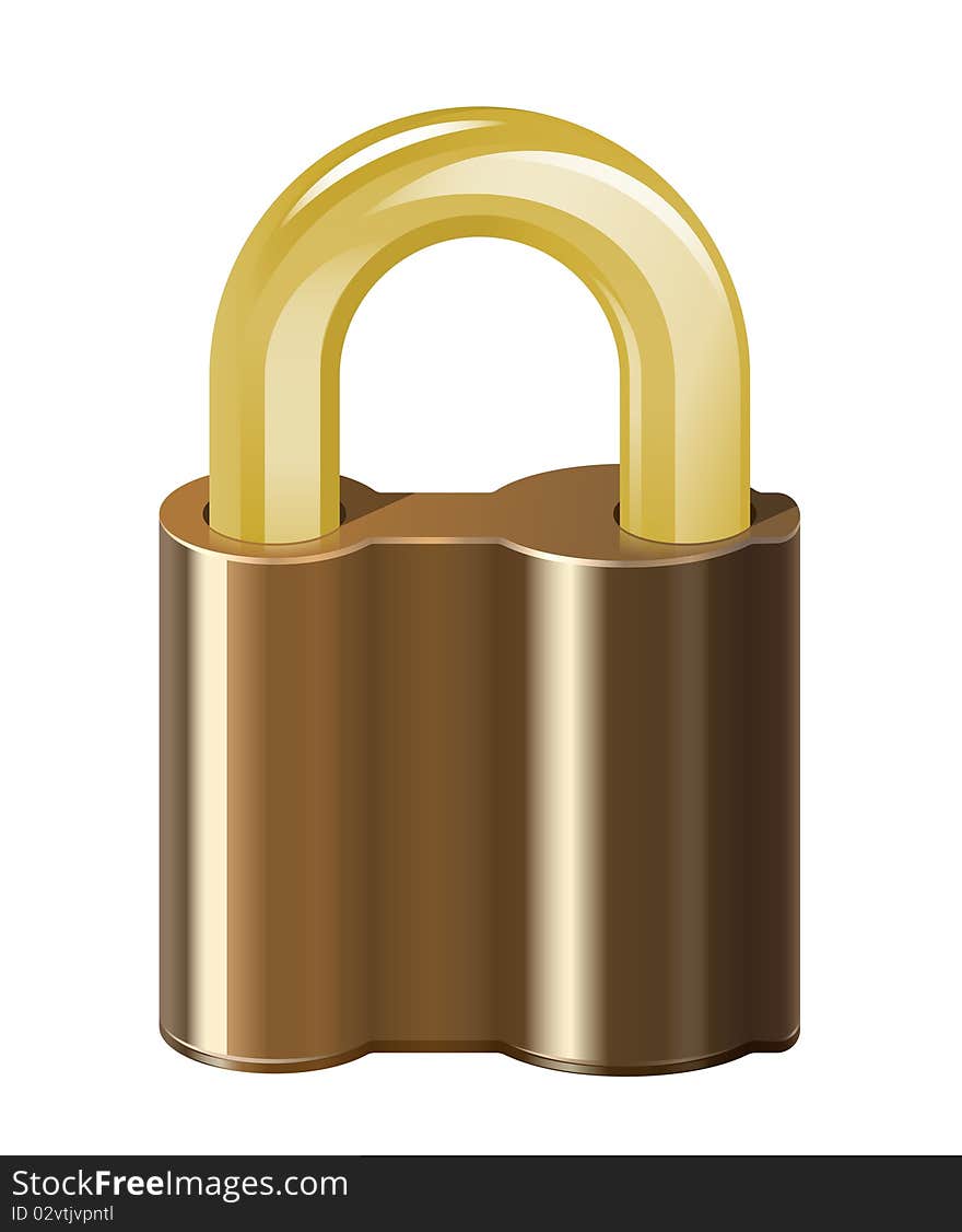 Locked padlock