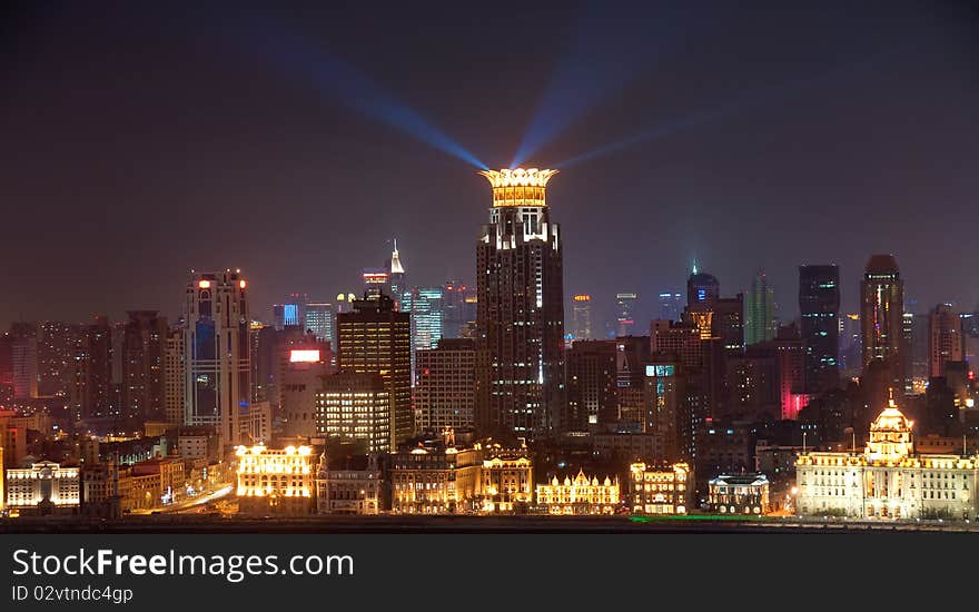 Night view of Shanghai China