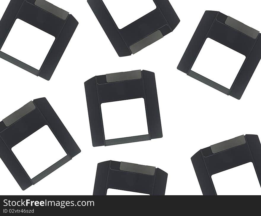 Backup zip drive disks isolated against a white background. Backup zip drive disks isolated against a white background