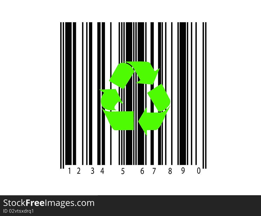 A barcode isolated against a white background