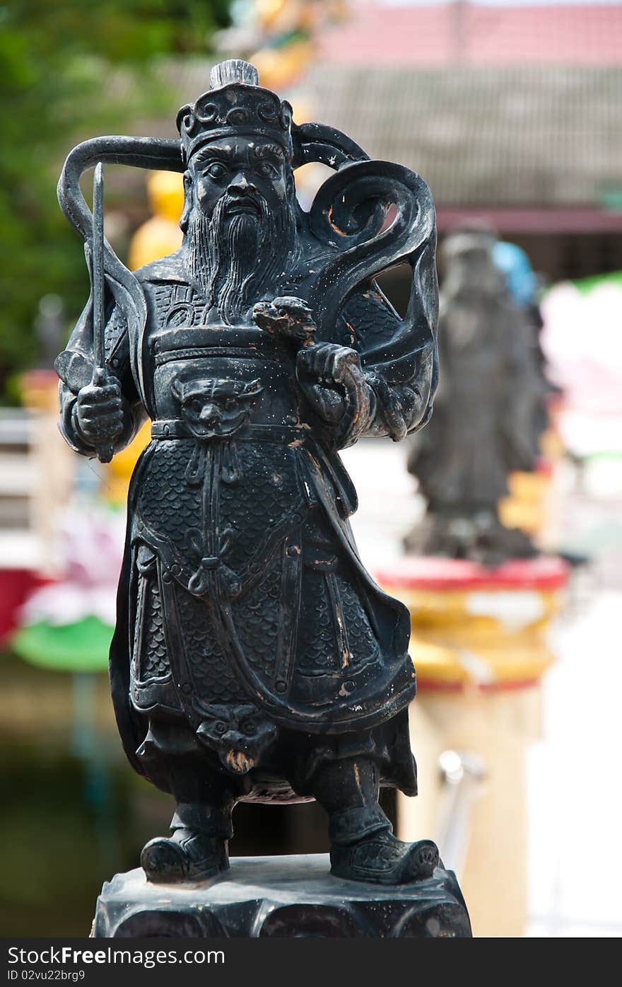 China art sculpture in temple. China art sculpture in temple