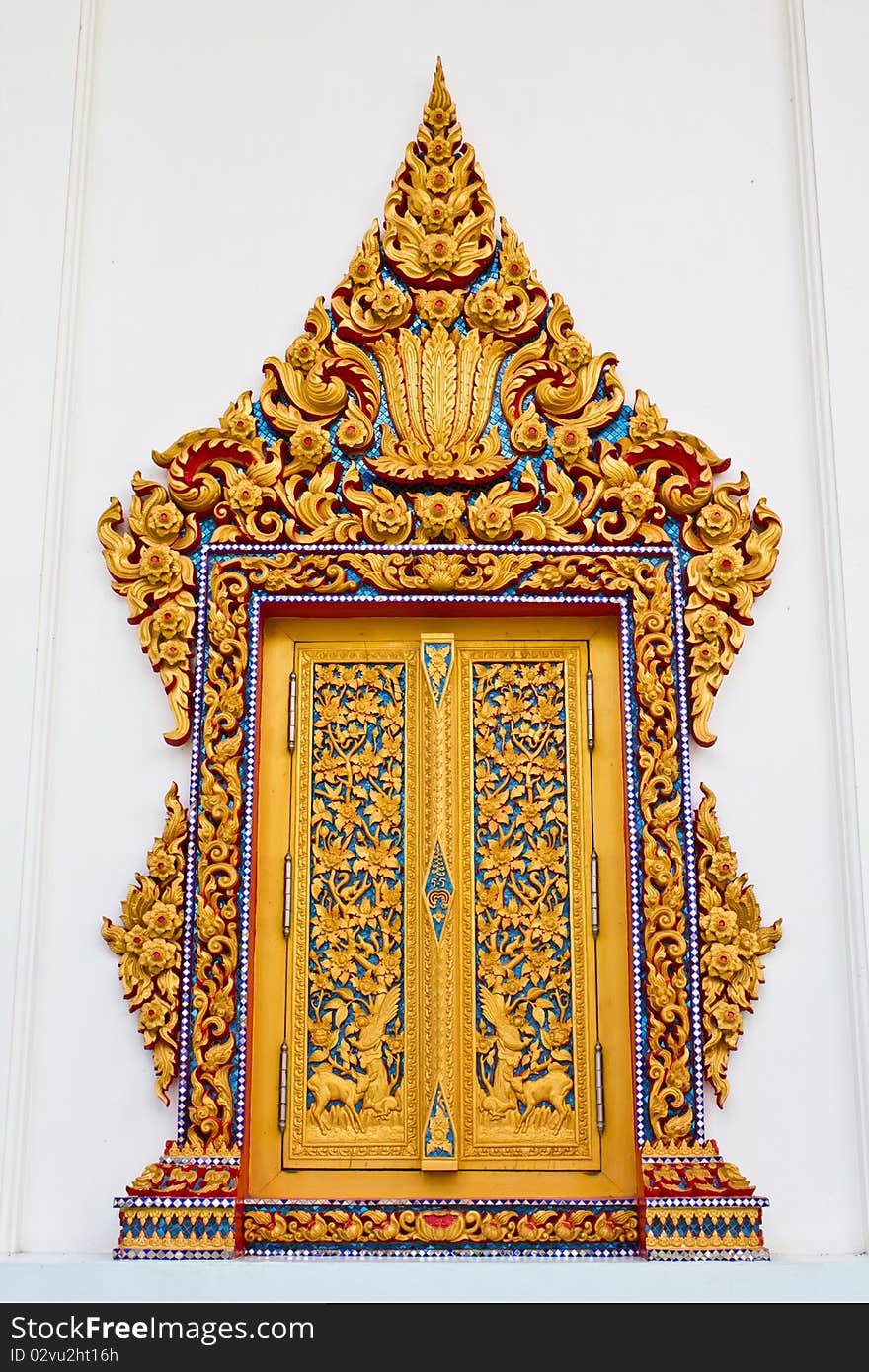 Traditional Thai style window temple