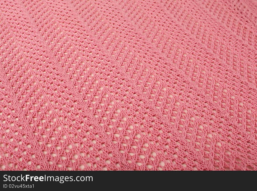 Pink linen fabric as background